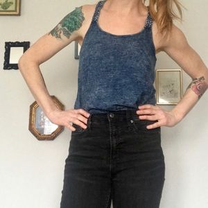Jean textured tank top